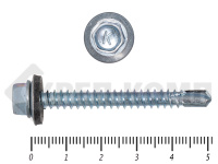 Саморез кровельный цинк, с шайбой EPDM, 5,5х 51 К КРЕП-КОМП (1700шт)