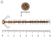 Саморез желтый цинк PHILLIPS 4,5х80 Фасовка (200шт)