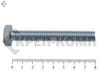 Болт полная резьба, цинк DIN933 8х 80 пр.10,9 (25кг/845)