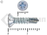 Саморез оконный со сверлом, Белый цинк, под автомат 3,9х16 Kn (100шт)