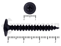 Саморез с прессшайбой острый Чёрный фосфат 4,2х32 Фасовка (600шт)