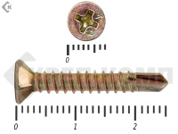 Саморез оконный со сверлом, Жёлтый цинк, под автомат 3,9х25 Kn (16000шт)