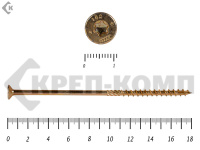 Саморезы Конструкционные, потай Torx, желтый цинк   6.0х180 мм (10 шт) 