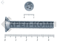 Винт потайной,цинк DIN965 6х 45 Фасовка (220шт)