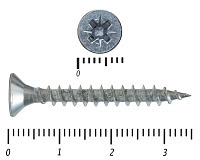 Саморез белый цинк POZY 4,5х35 Фасовка (500шт)