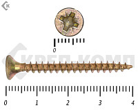 Саморез желтый цинк POZY 4х40 Фасовка (700шт)