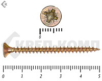 Саморез желтый цинк POZY 4х45 (50шт)