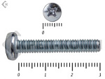 Винт полуцилиндрическая головка,цинк DIN7985 4х30 Фасовка (500шт) – фото