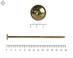 Саморезы с прессшайбой Torx, по дереву, желтый цинк   10х260 мм (50 шт) – фото