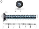 Винт потайной с внутр. шестигр., полная резьба, цинк DIN 7991  8х60 пр.10.9 Фасовка МОСКРЕП(100шт) – фото
