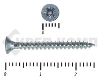 Саморез белый цинк POZY  2,5х25 Фасовка (2000шт)